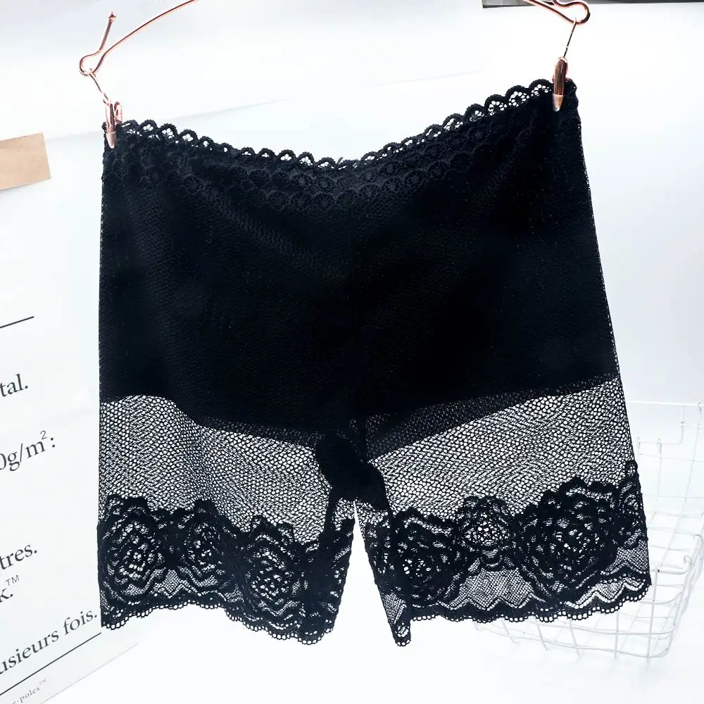 Летние безопасные шорты со средней талией модные Соблазнительные кружевные