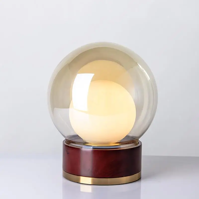 Modern desk lamps bedroom decorative Bedside lamp lights for living room Office round square lighting clear glass table light | Лампы и