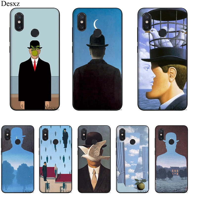 Чехол для телефона Xiaomi MiMAX3 6 8 9 10 SE A1 2 3 9T CC9 E Pro LiteSilicone Cover Rene Magritte Bag Shell|Бамперы| |