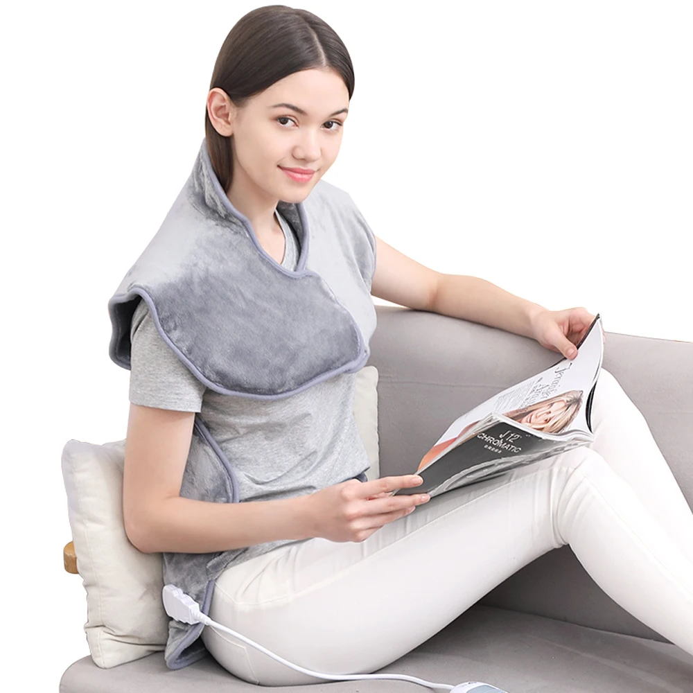 Электрическая шаль для шеи/плеч/спины терапия фланелевая грелка