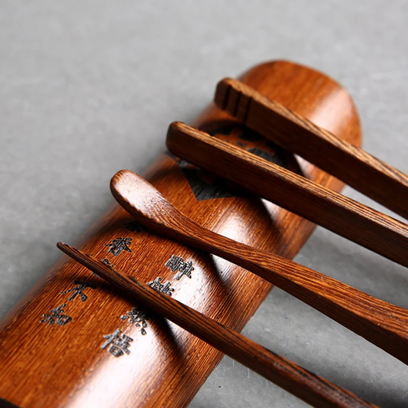 S/4 ручная работа Wenge Wood Cha Dao зажим для чая + игла Совок He | Дом и сад