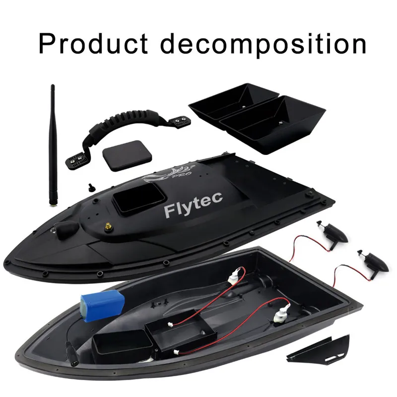 Flytec V007 54 см радиоуправляемая лодка интеллектуальное управление 500 м рыболовный