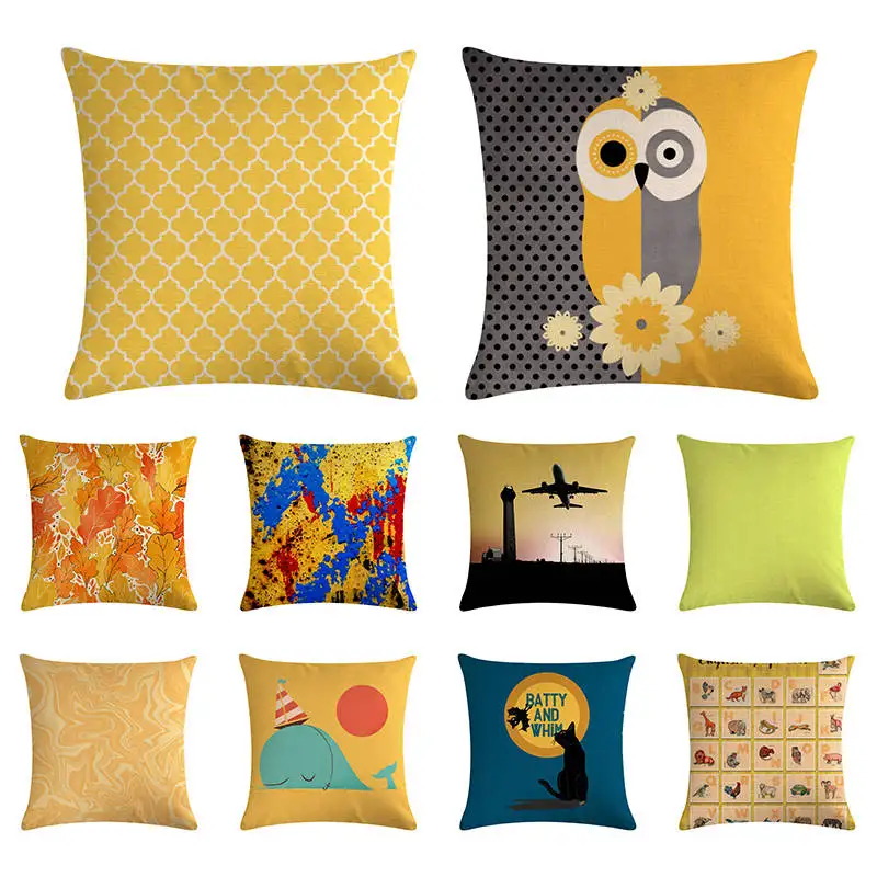 

Домашний декор, подушки в скандинавском стиле с геометрическим рисунком, желтые, серые подушки с цветочным принтом, чехол для дивана, новинк...
