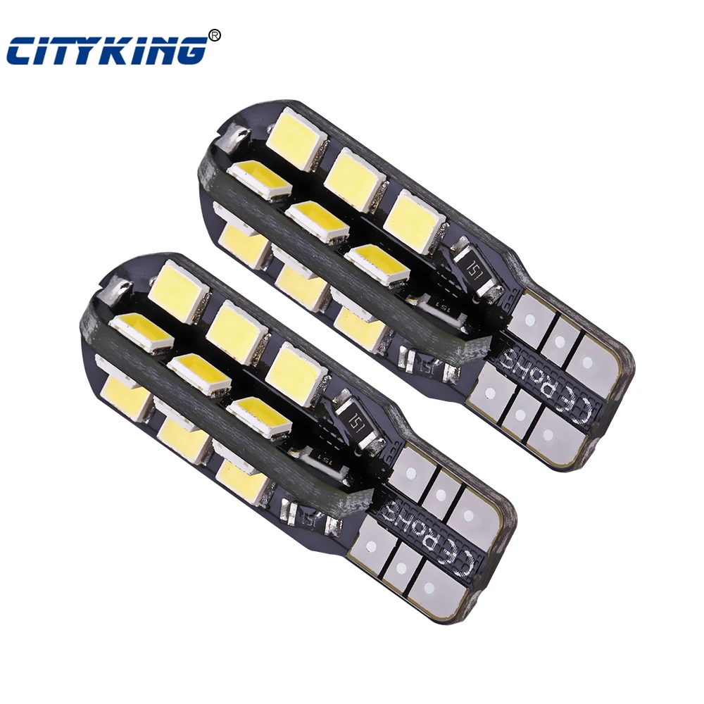 

100 x T10 led canbus Белый Свет T10 24smd led 2835 smd Свет t10 24led боковые клиновидные парковочные лампы canbus Авто Стайлинг