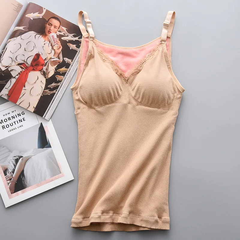 

Winter Warm Camisoles Seamless Fashiom Solid Color Underwear For Women 2019 Slim Hot Sale Camisoles