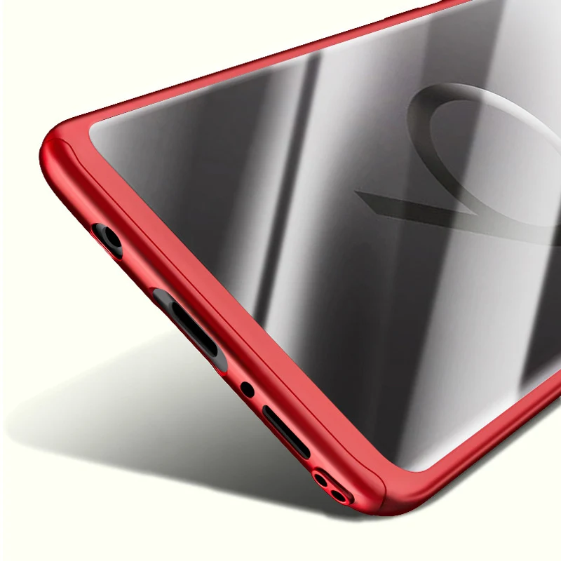 Чехол с полным покрытием на 360 градусов для Samsung Galaxy M10 M20 A30 A50 Note 8 9 + закаленное