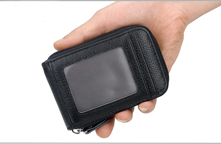 COMFORSKIN Brand Genuine Leather Card Wallet Hot RFID Protection Large Capacity Card Holders New Arrivals Organ Style Card Case