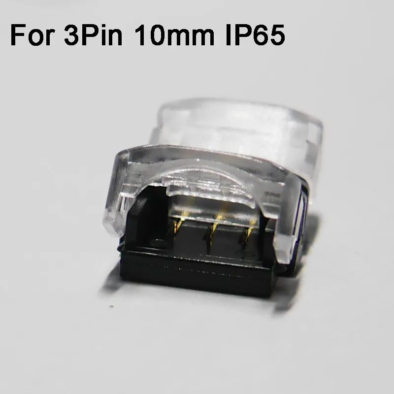 3pin 10mm for IP65 5 шт./лот 2pin 3pin 4pin 5pin 6pin Светодиодные ленты Разъем для 3528 5050 Светодиодные ленты для провода/ленты соединения Применение терминалы - Цвет: 3pin 10mm for IP65