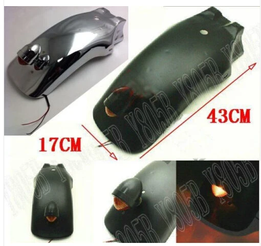 Универсальное черное металлическое заднее крыло брызговики для Yamaha VStar 400 650 1100 1300