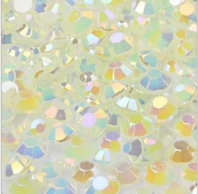 Бесплатная доставка! 2 мм ~ 6 Jelly Jonquil AB цветные акриловые бусины для дизайна ногтей.