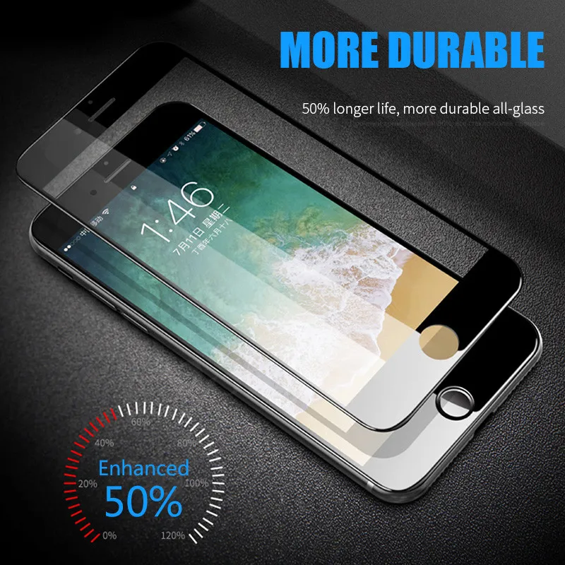 5D изогнутая 9H Защита экрана для iPhone 6S 6 7 полное покрытие 6Plus 6splus 7plus Закаленное