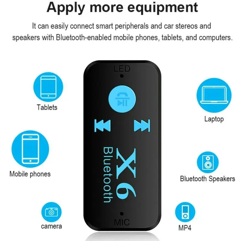 Аудиоприемник с разъемом 3 5 мм Aux Bluetooth 4 1 USB радио динамики наушники адаптер для