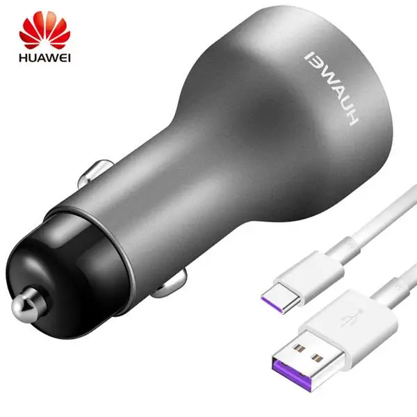 Автомобильное зарядное устройство huawei mate 20 mate 10 mate 9 mate 20 10 9 Pro Lite X RS Honor V10 10 SuperCharge 5V4. 5A Duable USB AP38 - Тип штекера: Huawei AP38 Silver