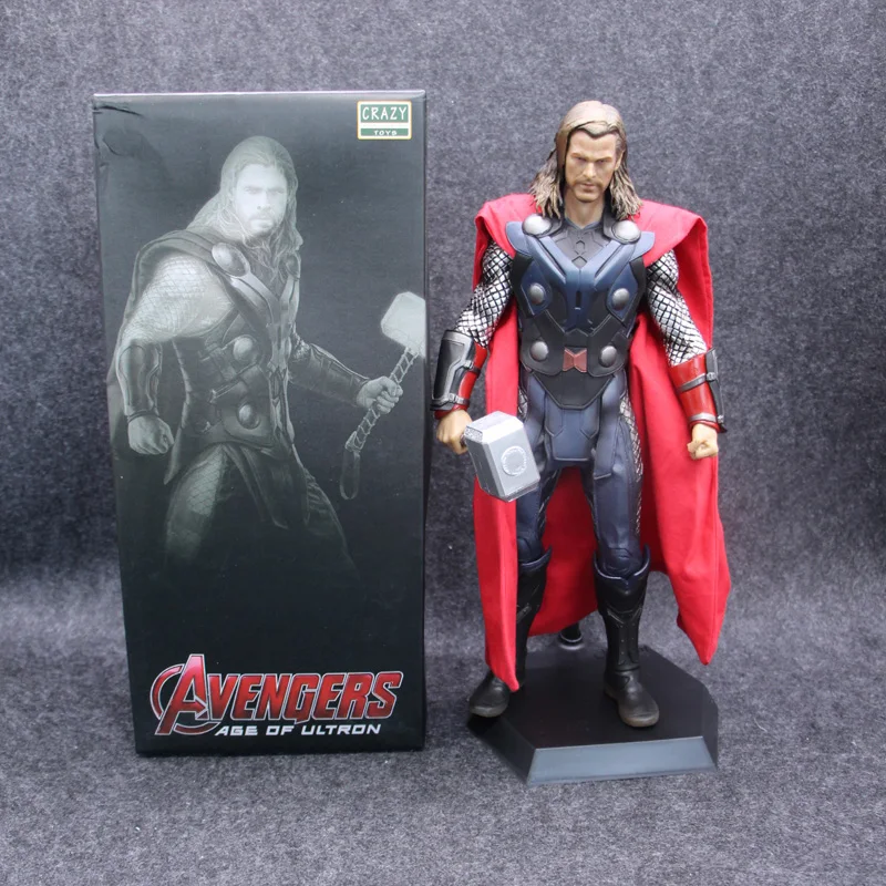 Сумасшедшие игрушки Marvel Acengers Thor ПВХ фигурка Коллекционная модель 30 см|Игровые