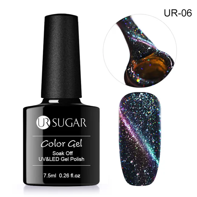 laserUR 06 Ur Sugar 7,5 мл светящийся УФ-Гель-лак кошачий глаз светится в темноте 3D Магнитный Гель-лак для ногтей - Цвет: laserUR 06