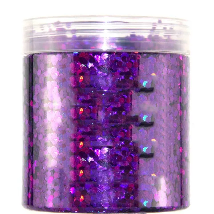 purple 50 грамм 3*3 голографические блёстки для ногтей блестки хлопья голографическая Шестигранная блестка массивный блеск для ногтей, фестиваль тела* Выберите свой мешок - Цвет: purple