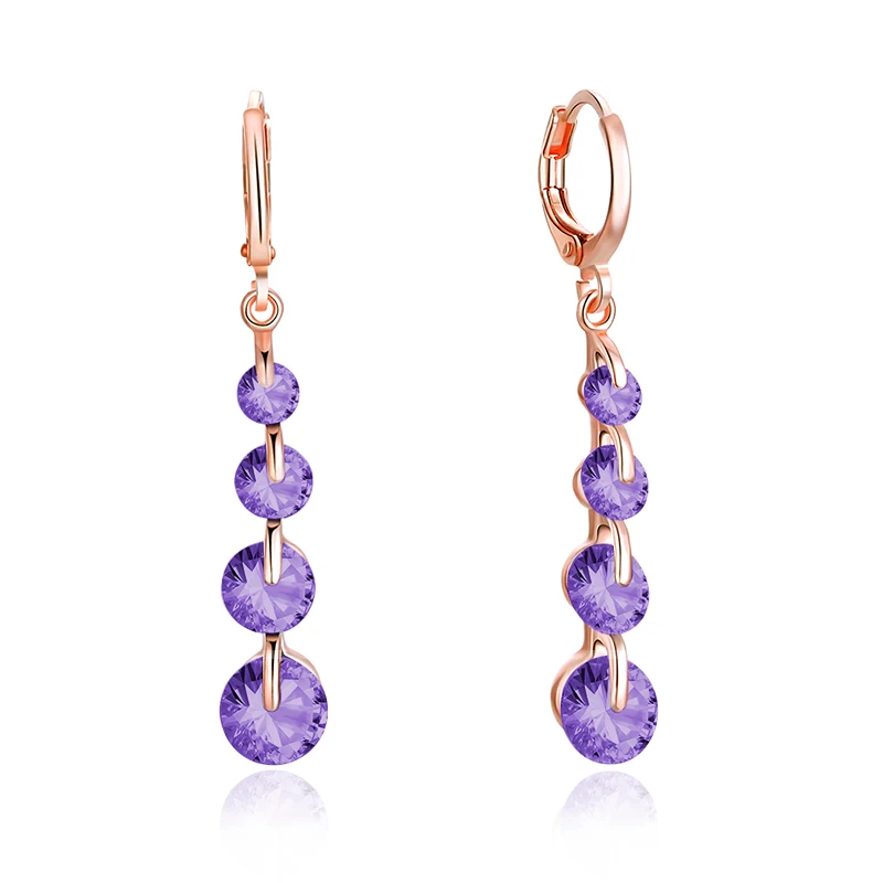 MISANANRYNE новые модные женские висячие серьги 6 цветов с кубическим цирконием для