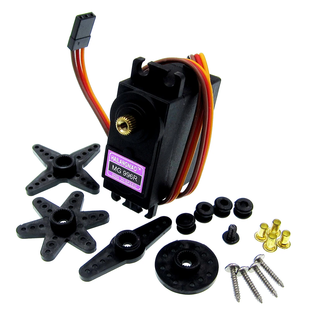 

Сервоприводы Digital MG996R MG996, 10 шт., сервопривод, металлическая Шестерня для Futaba JR моделей автомобиля, вертолета, лодки, 360 градусов