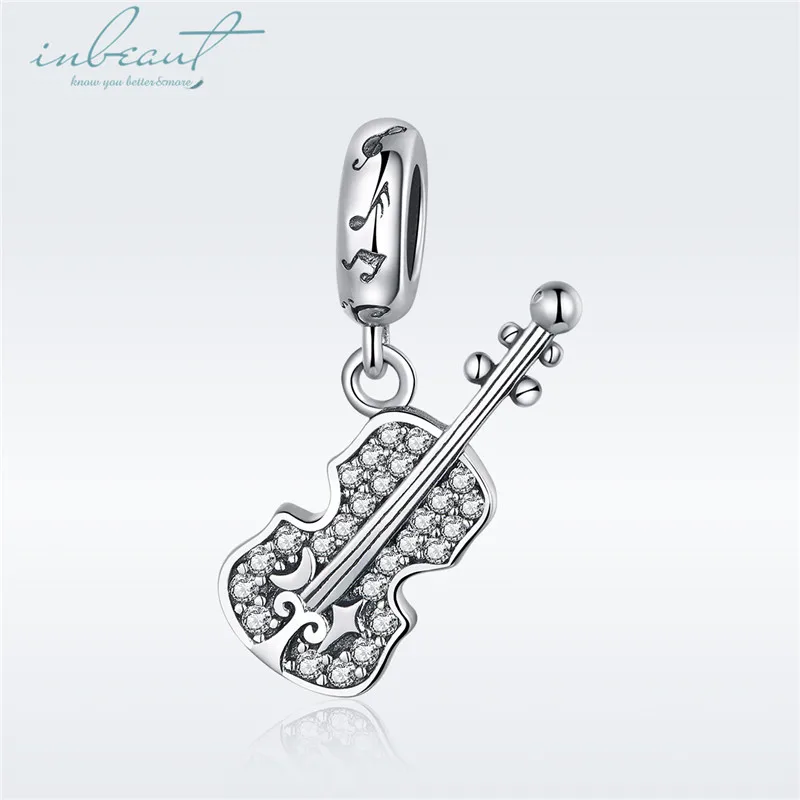 S925 серебро fit Pandora браслет зеленое дерево Маргаритка Карп мороженое гитара девушка бусины 925 CZ велосипед сердце перо глаз талисманы - Цвет: FSCC1078