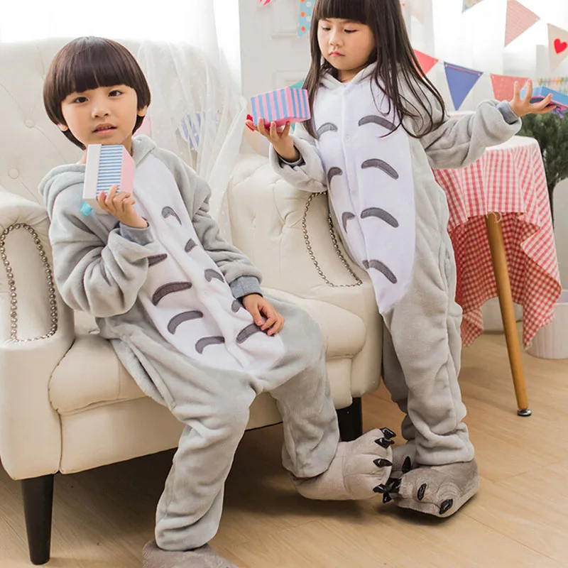 Пижама Totoro для детей комбинезон в стиле аниме мальчиков и девочек пижама виде