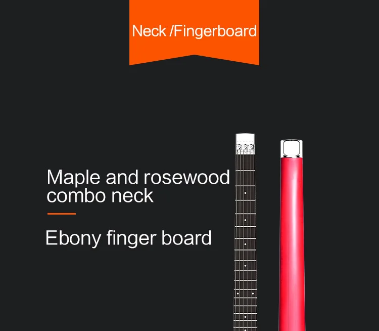 ALP безголовая дорожная электрогитара двойные Хамбакеры ADS-361HCL Ebony finger board портативная гитара со встроенным гитарным эффектом