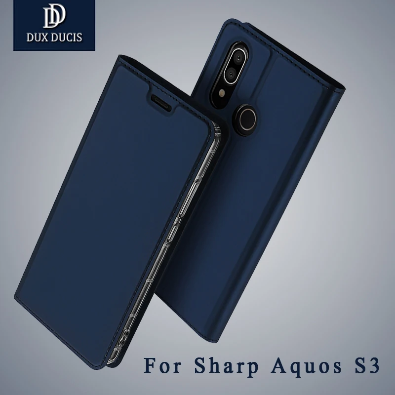 Для Sharp Aquos S3 чехол Dux Ducis кожаный кошелек с застежкой для Чехол Флип Стенд