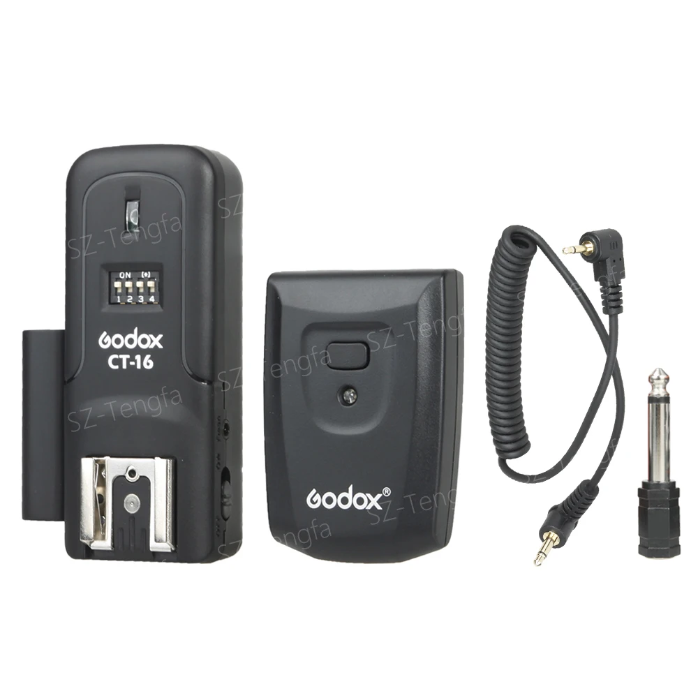 Godox CT 16 каналы беспроводной Радио Вспышка Speedlite триггер передатчик + приемник