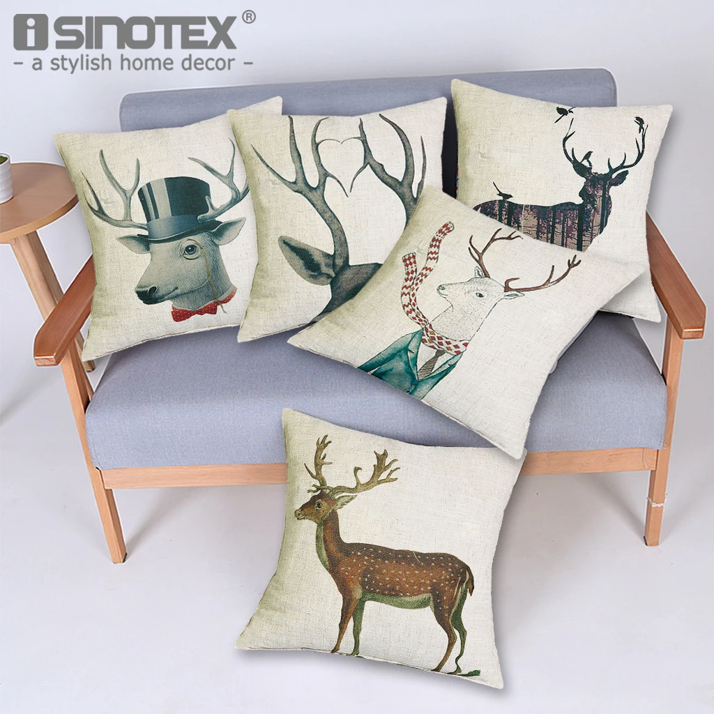 Чехлы для подушек Рождество Олень Лось печати белье Пледы Подушки Детские случае