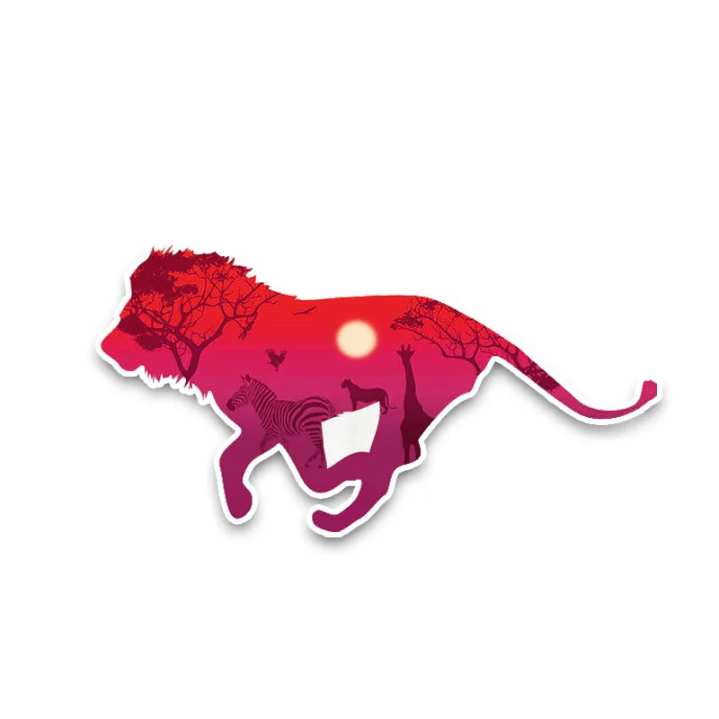 YJZT 15.2*7.5CM Artisitic Realistic Lion Blood Sun Animal Car Sticker Kingly One Love PVC Decals C1-3159 | Автомобили и мотоциклы