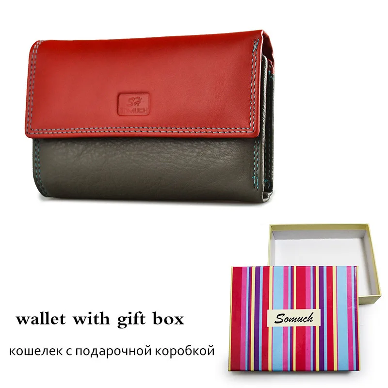 wallet with gift box Beth Cat, модный кошелек, женские кошельки из натуральной кожи, Женский кошелек для монет, короткий кошелек, женский клатч с магнитной пряжкой - Цвет: wallet with gift box