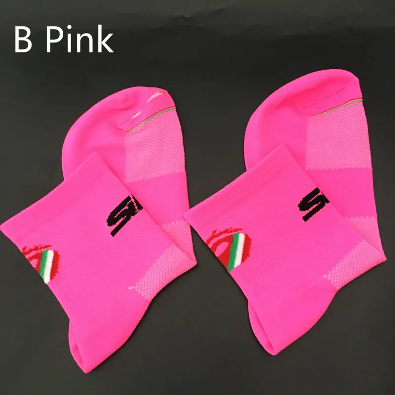 B 5se SD Pink Новые 2 стиля велосипедные носки мужские женские спортивные уличные черные белые дышащие дорожные велосипеды носки - Цвет: B 5se SD Pink