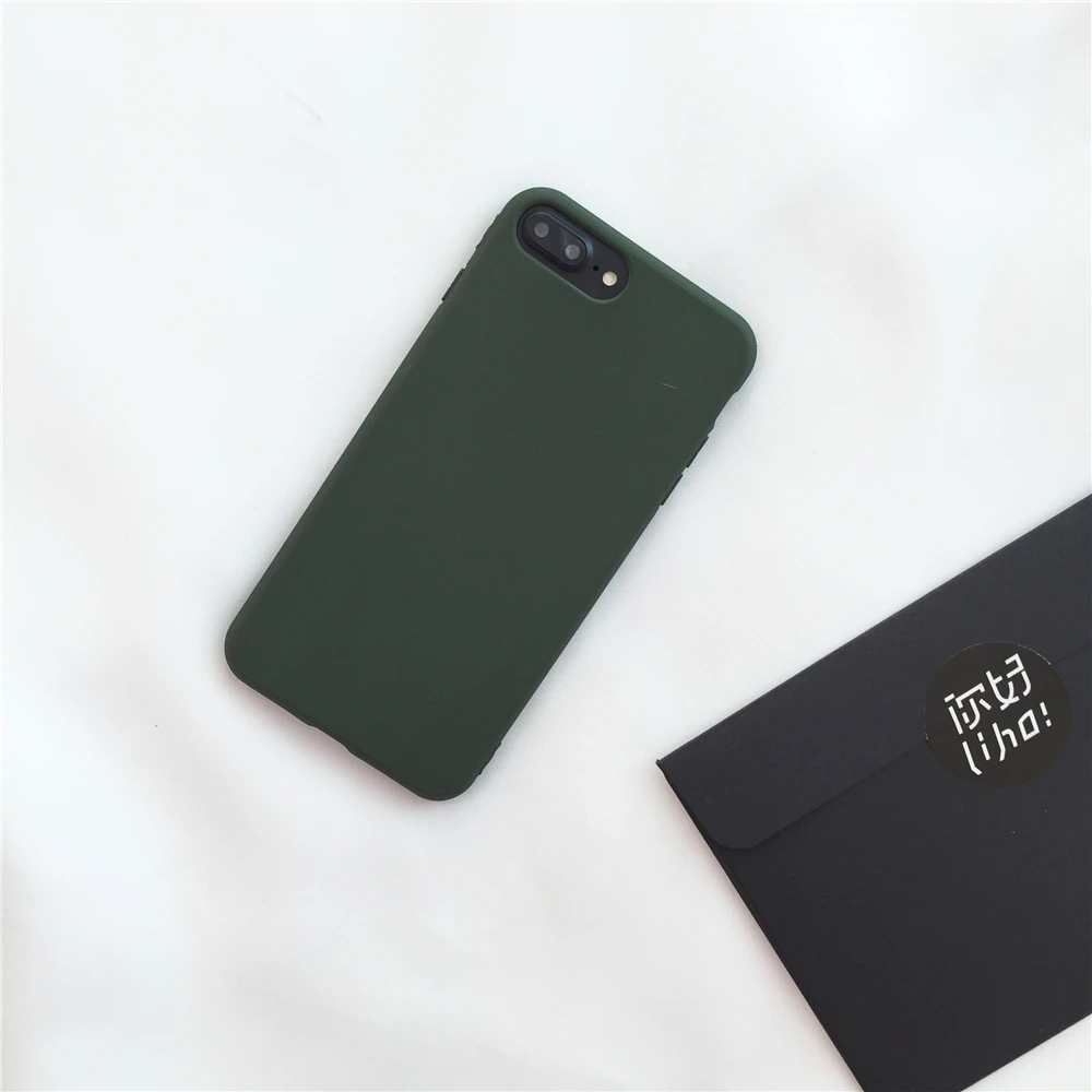 Розовый чистый цвет чехол для iphone 7 Чехол плюс телефонные чехлы Модные конфеты