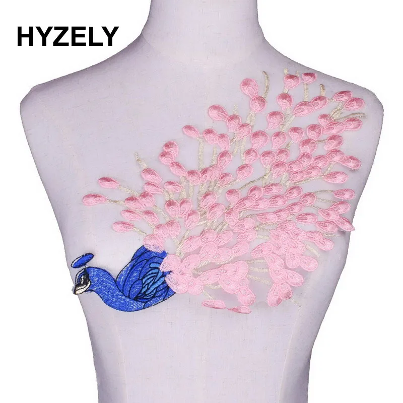 Кружевные нашивки с вырезом Павлин и вышивкой Венеция Кружевная аппликация
