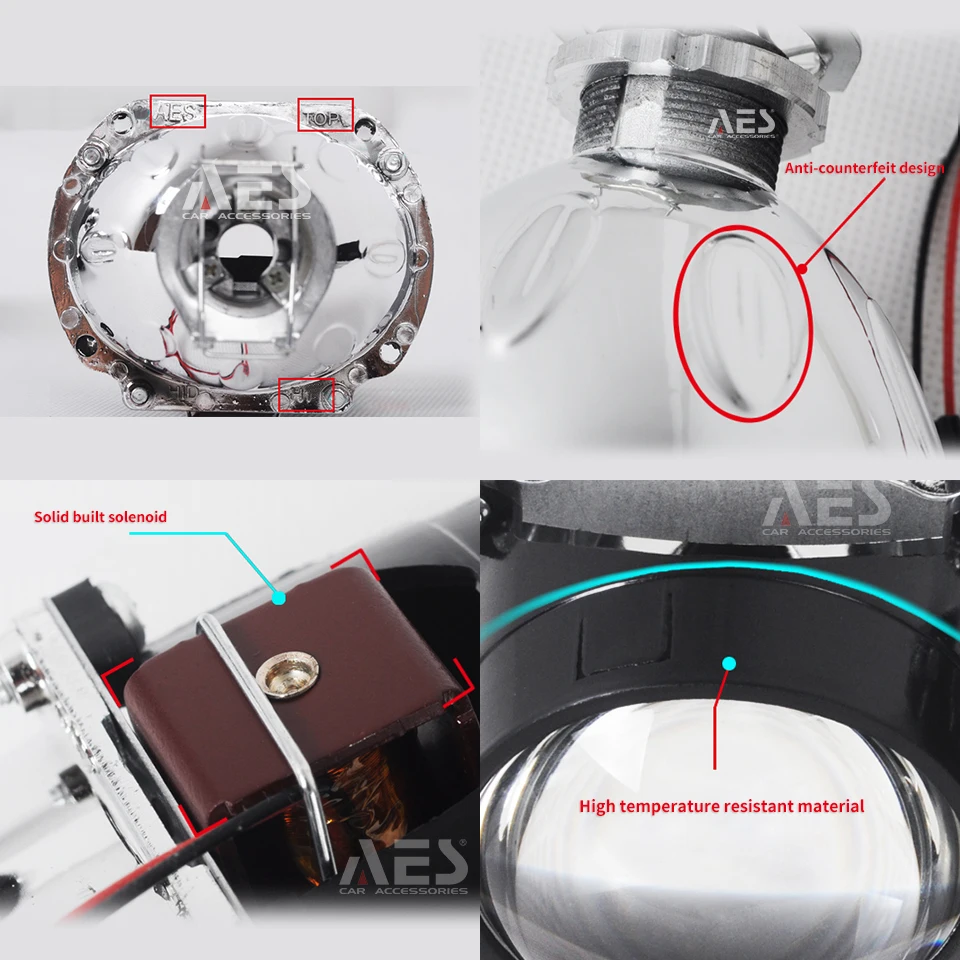 AES 2,5 дюймов Kingkong Mini H1 bi-xenon проектор Объектив для модификации фар, 3-го поколения Модернизированный, Премиум качество