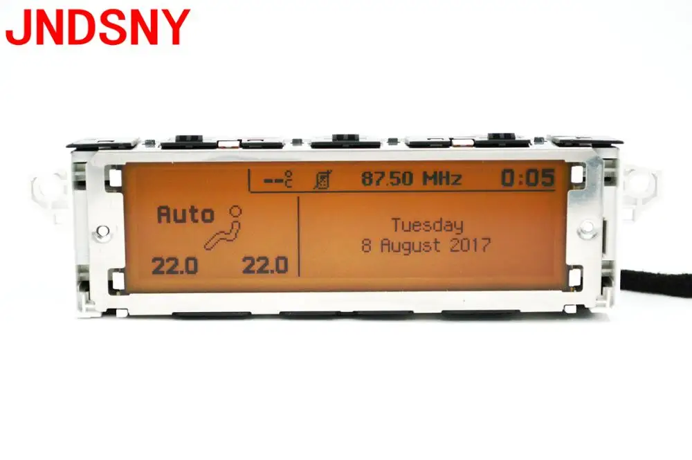 JNDSNY Поддержка USB Двухзонный воздуха Bluetooth Дисплей Варан желтый 12 штифтов для peugeot 307 407 408 экран citroen C4 C5 экран