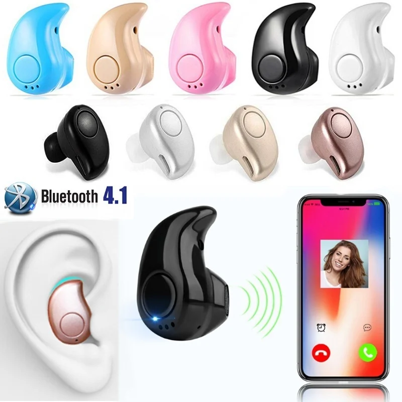 Мини беспроводные Bluetooth наушники в ухо спортивные с микрофоном Handsfree гарнитура