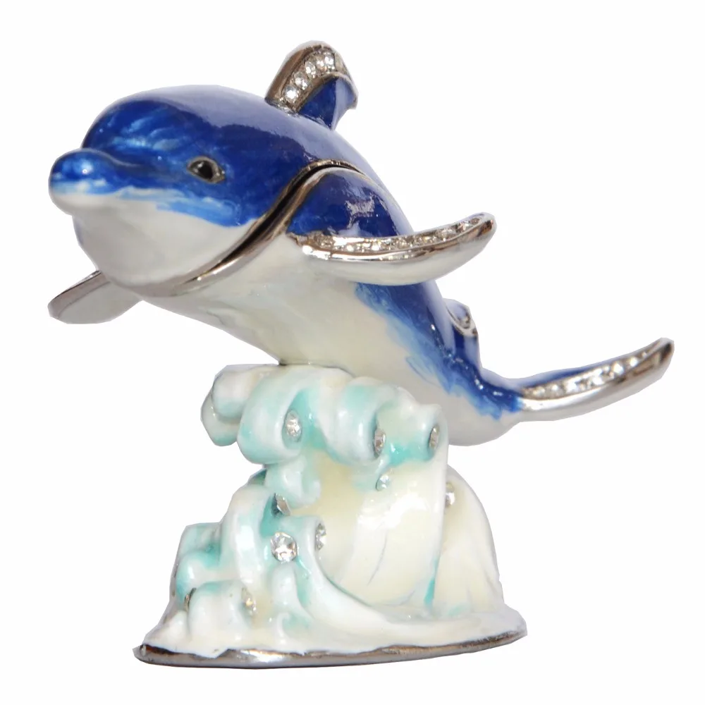 Дельфин Животное безделушка Ювелирное кольцо коробка новинка подарок для нее