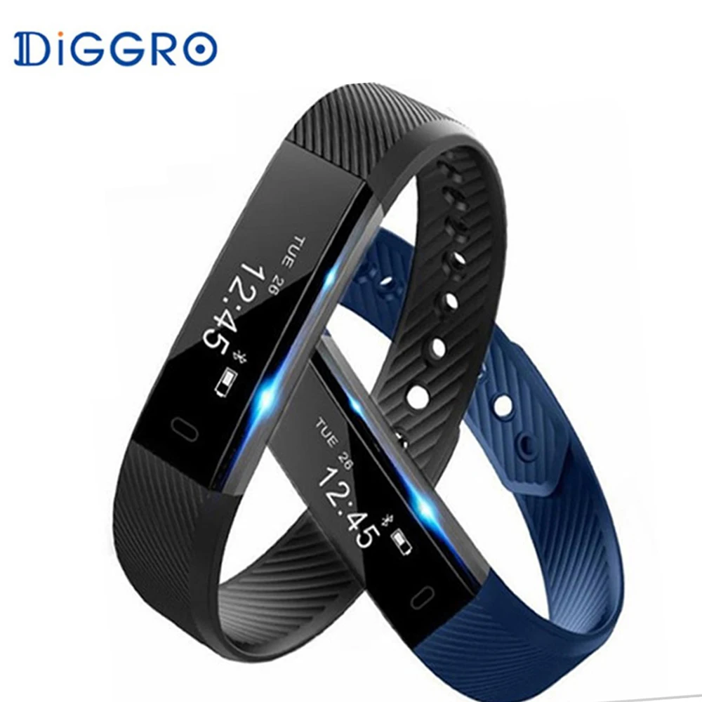 Смарт браслет Diggro ID115HR спортивные часы с сердечком фитнес трекер активности