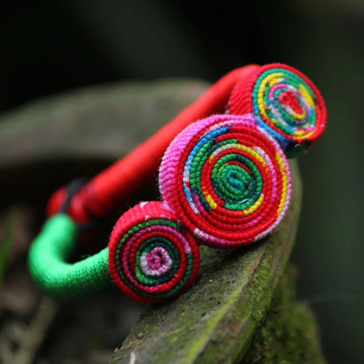 Lily's Wholesale Chinese style cloth Bracelet original folk handmade bangle NO.2089 | Украшения и аксессуары