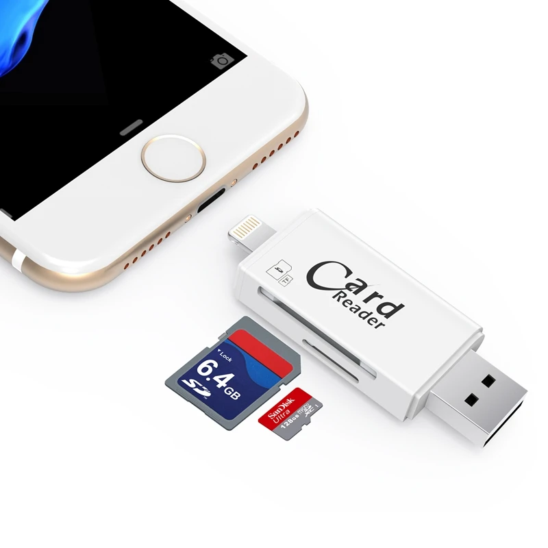 Kismo высокоскоростной USB3.0 кард-ридер Micro SD TF карта OTG USB адаптер для iPhone 5 6 7 8 X Android