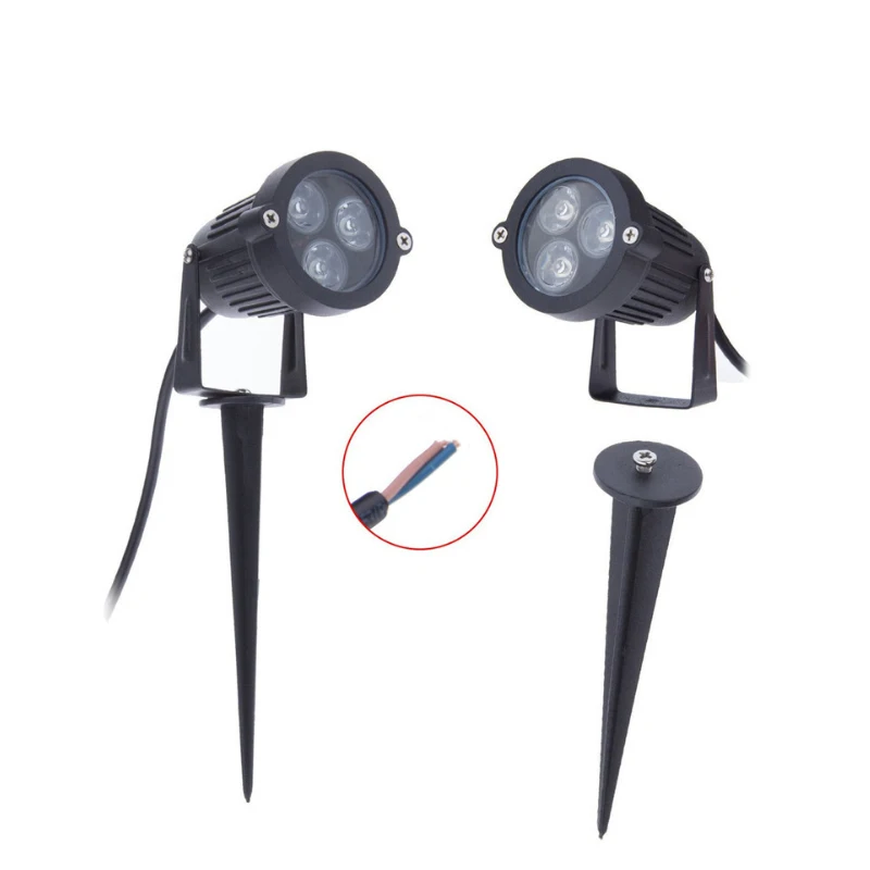 RGB led лампа для газона COB 3 Вт IP65 наружная садовая светодиодная точечная 12 В 110 220