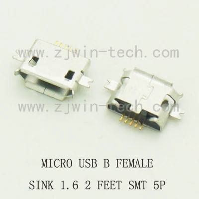 Катушка для упаковки 10 шт./лот разъем Micro USB гнездо зарядки телефона Тип B