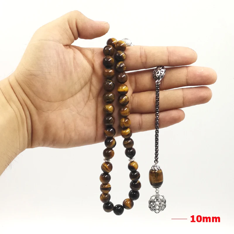 Специальный стиль Tasbih натуральный тигровый глаз камень уникальный дизайн четки ислам молитвенные бусины 33 66 99 бусины последний стиль в