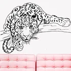 Cheetah настенные наклейки, наклейка с леопардовым узором в виде животных, виниловое художественное украшение для спальни, гостиной, самоклеящаяся детская комната D753