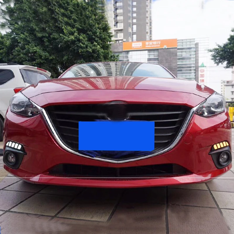 Автомобильный дневной свет 2 шт светодиодный DRL для Mazda 3 2014 2015 2016 Противотуманные