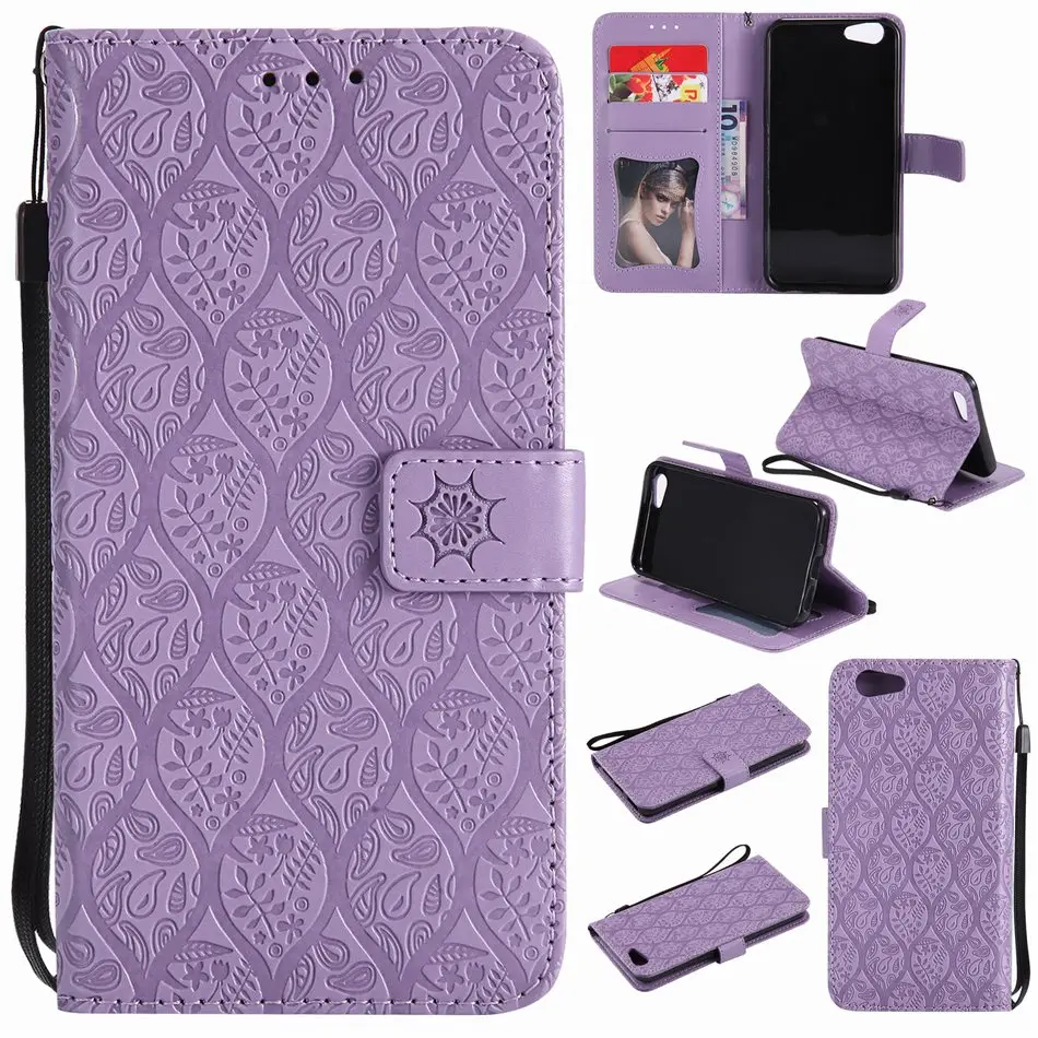 Коричневые Кожаные чехлы с цветком из ротанга для Capa OPPO A39 A57 F1S A59 R10 R11 чехол