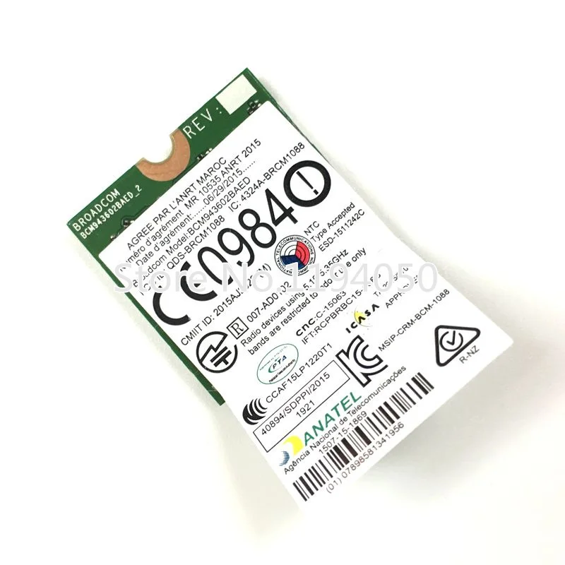 Беспроводная сетевая карта BCM943602BAED DW1830 AC BCM943602 NGFF M.2 1300 Мбит/с BT4.1 WiFi лучше чем