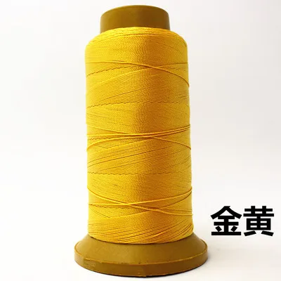 Gold yellow 3 шт./лот 210D/6 0,5 мм высокопрочная нейлоновая швейная нить 500 м/катушка для обивки на открытом воздухе рынок драпировки Бисероплетение багажа - Цвет: Gold yellow