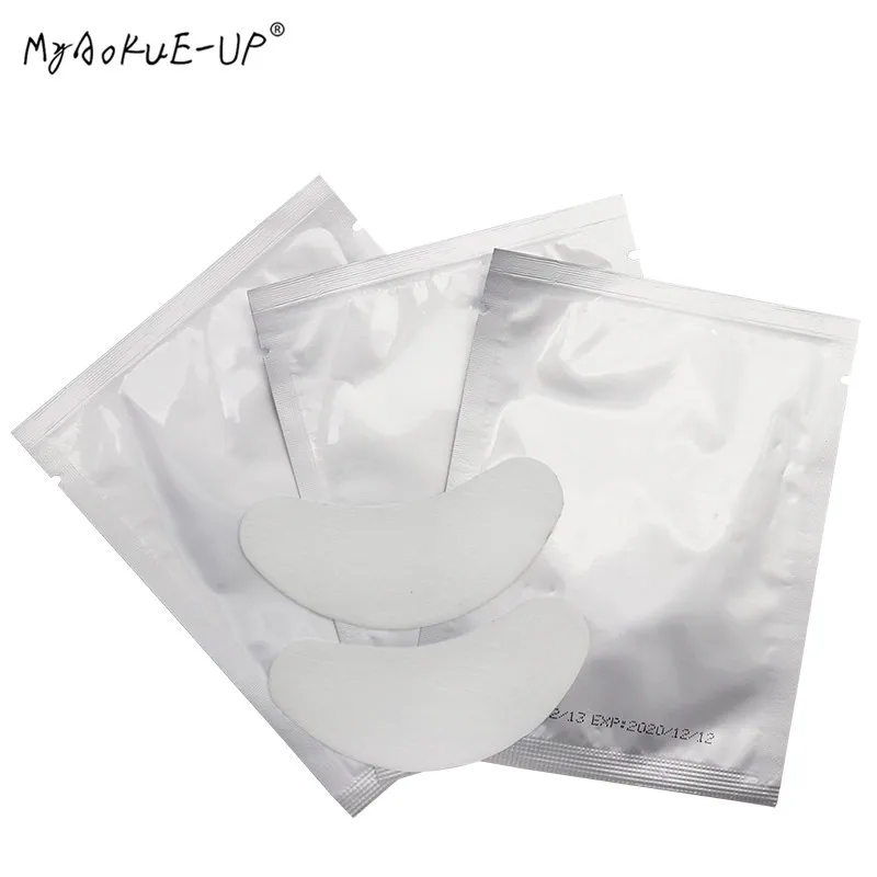 silver 02 100 пар/лот патчи для наращивания ресниц под накладки для глаз гелевые инструменты для макияжа наклейки для накладных ресниц - Цвет: silver 02