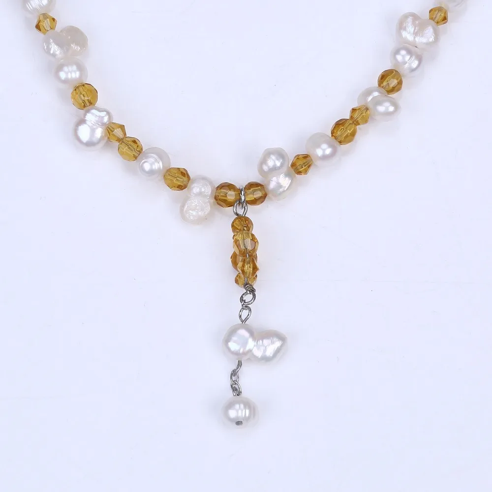 Ожерелье с подвеской из натурального жемчуга в стиле барокко | Украшения и